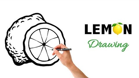 How to draw a lemon easy step by step | Lemon drawing step by step