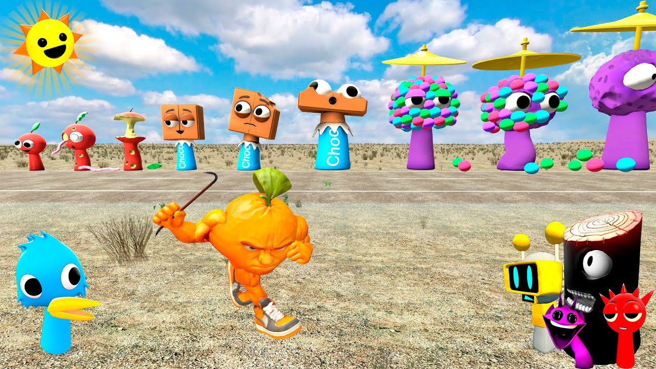 I found new original Sprunki OC Mr Sun Mr Tree phases in Garry's mod !