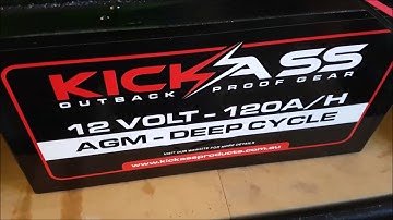 KickAss 120AH AGM Deep Cycle Battery Test