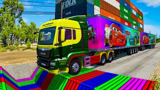 Download Lagu Trucks Cars vs Massive Speed Bumps vs Giant Bulge BeamNG Drive MP3