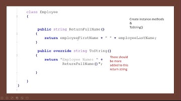 Employee Class Walkthrough