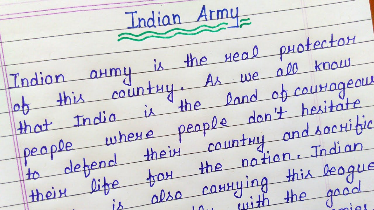 indian army short essay