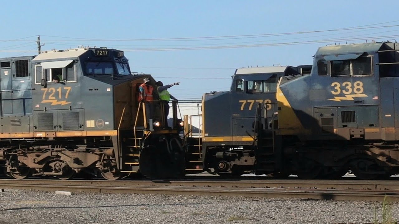 [1 of 2] [4k] CSX M693 meets Y190 at Augusta Yard, Augusta, Georgia 09 ...