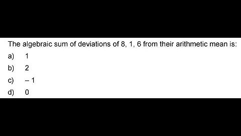 Arithmetic Mean - Statistics - #cafoundation - Quantitative Aptitude - MCQ 8