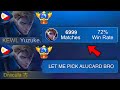I MET YUZUKE IN RANK GAME AND THIS HAPPENED | WHO WILL PICK ALUCARD? | MLBB