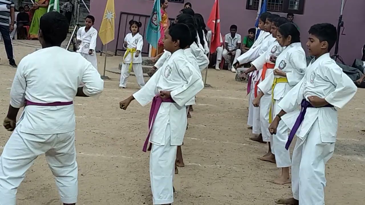 SMK vidhyashram and Junior collage sport day festival karate event
