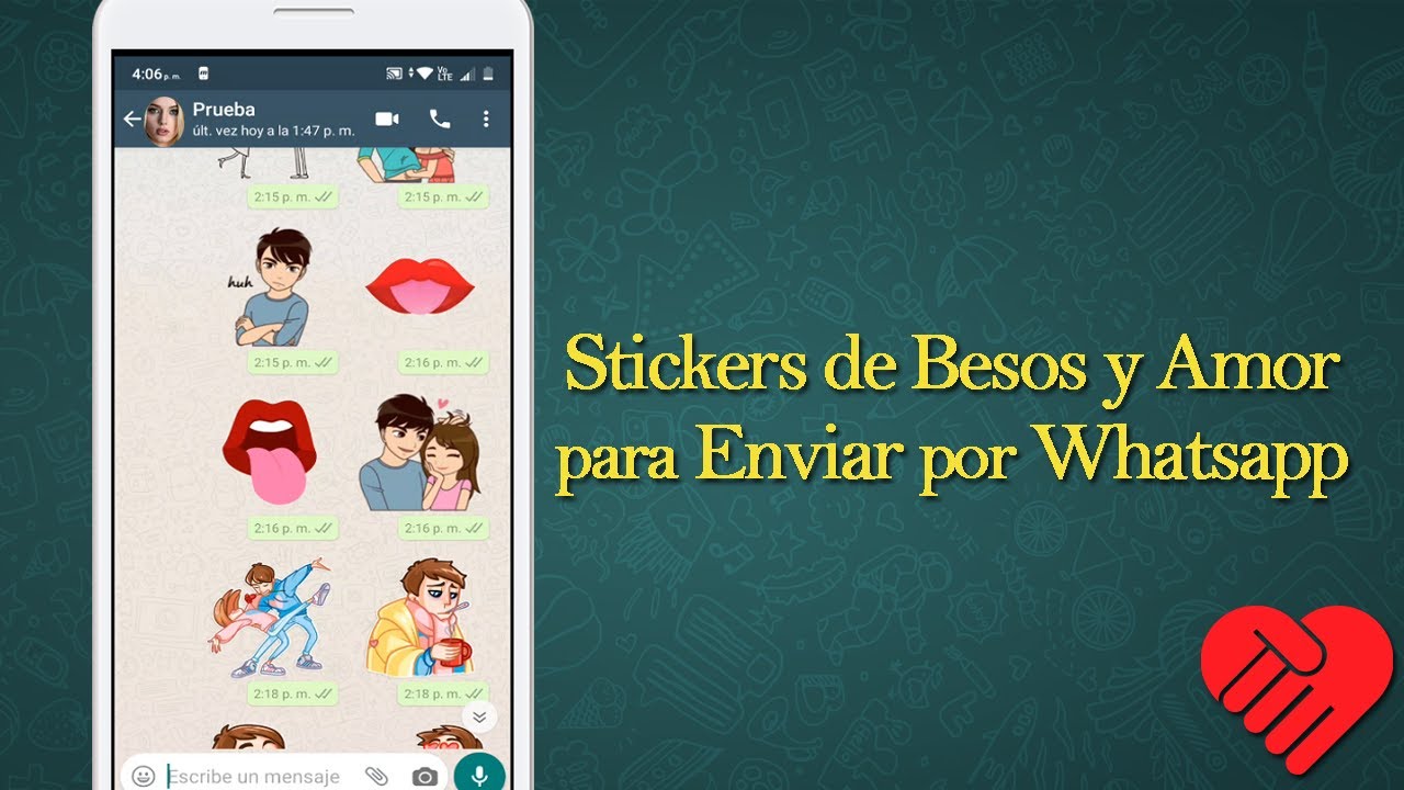Stickers de Besos para enviar por Whatsapp #Besos #Stickers #Novios -  YouTube