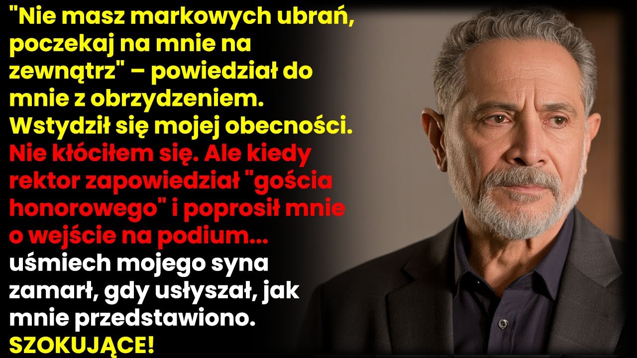 Stałem przy desce do prasowania, kiedy mój syn powiedział: „Tato, lepiej, żebyś jutro nie przyszedł na moją graduację. Nie masz markowych ubrań. Twoja obecność odejmie mi punkty." Prasowałem moją...