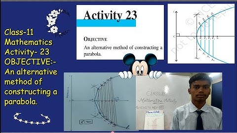 Class-11| Mathematics activity -23 | An alternative method of constructing a Parabola | NCERT | CBSE