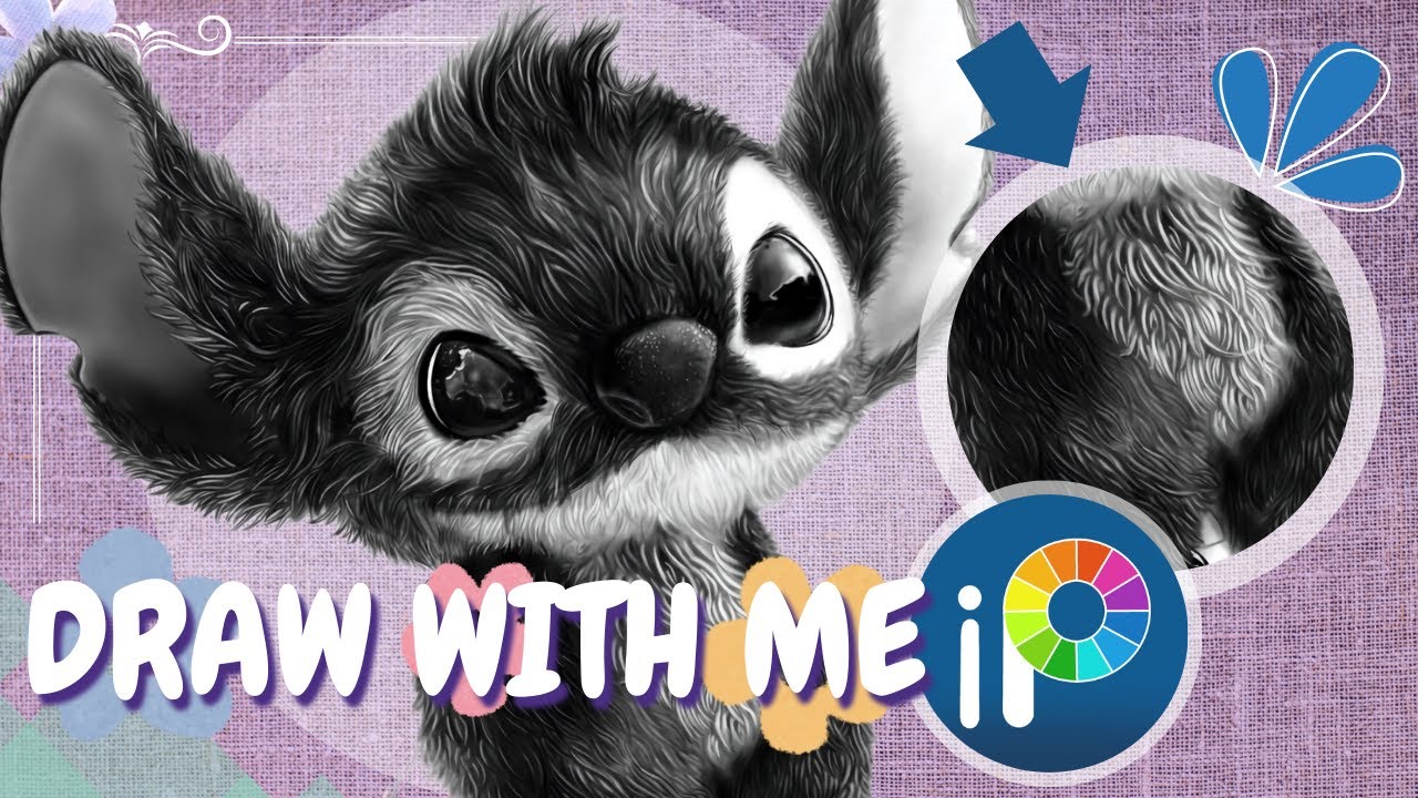 🍭DRAW WITH ME 🎨( •̀ ω •́ ) Realistic Stitch |Tab S8 Ultra | IBIS PAINT X 
