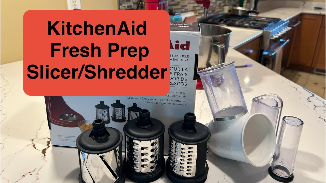 KitchenAid FRESH PREP スライサー/シュレッダー KitchenAid Fresh Prep Slicer/Shredder Attch - YouTube