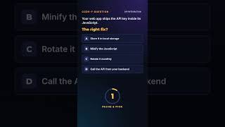 CCDV-F exam question: API key inside your web app's JavaScript: fix #Shorts