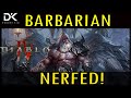 Barbarian Whirlwind NERFED - Diablo IV