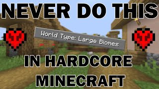 Never Turn on Large Biomes in Hardcore Minecraft | This is How it Went