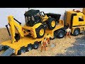 Best of RC Trucks with Low Loader Trailer! One hour of Truck videos!