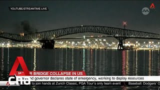 Bridge in Baltimore collapses after being struck by Singaporeflagged ship