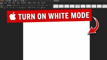 How To Turn On White Background for MS Word on Mac Dark Mode