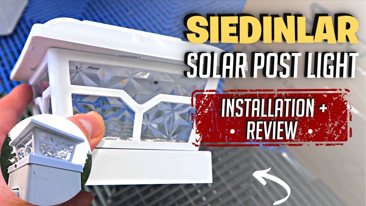 SIEDINLAR Solar Post Light INSTALLATION and REVIEW! YouTube