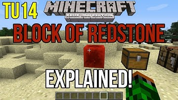 Minecraft Xbox 360: Redstone Block Explained! | Coming in TU14!