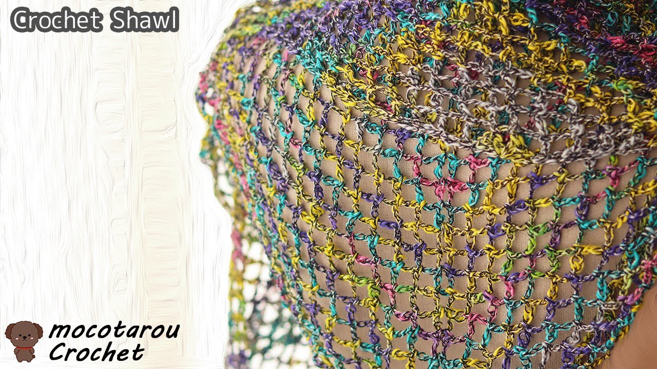 One strand] I tried knitting a large triangular shawl. Crochet 100