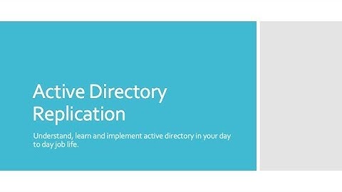 Active Directory Replication