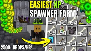 EASIEST Minecraft Mob Spawner XP Farm | 2500+ Drops per Hour | 21.1+ Java / Bedrock Wealth
