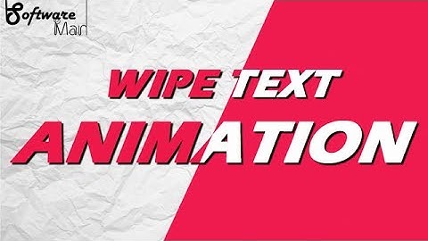 How to create Wipe Text Animation in : Sony Vegas