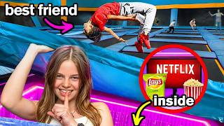 Thumbnail for I Built a SECRET ROOM in a TRAMPOLINE PARK!