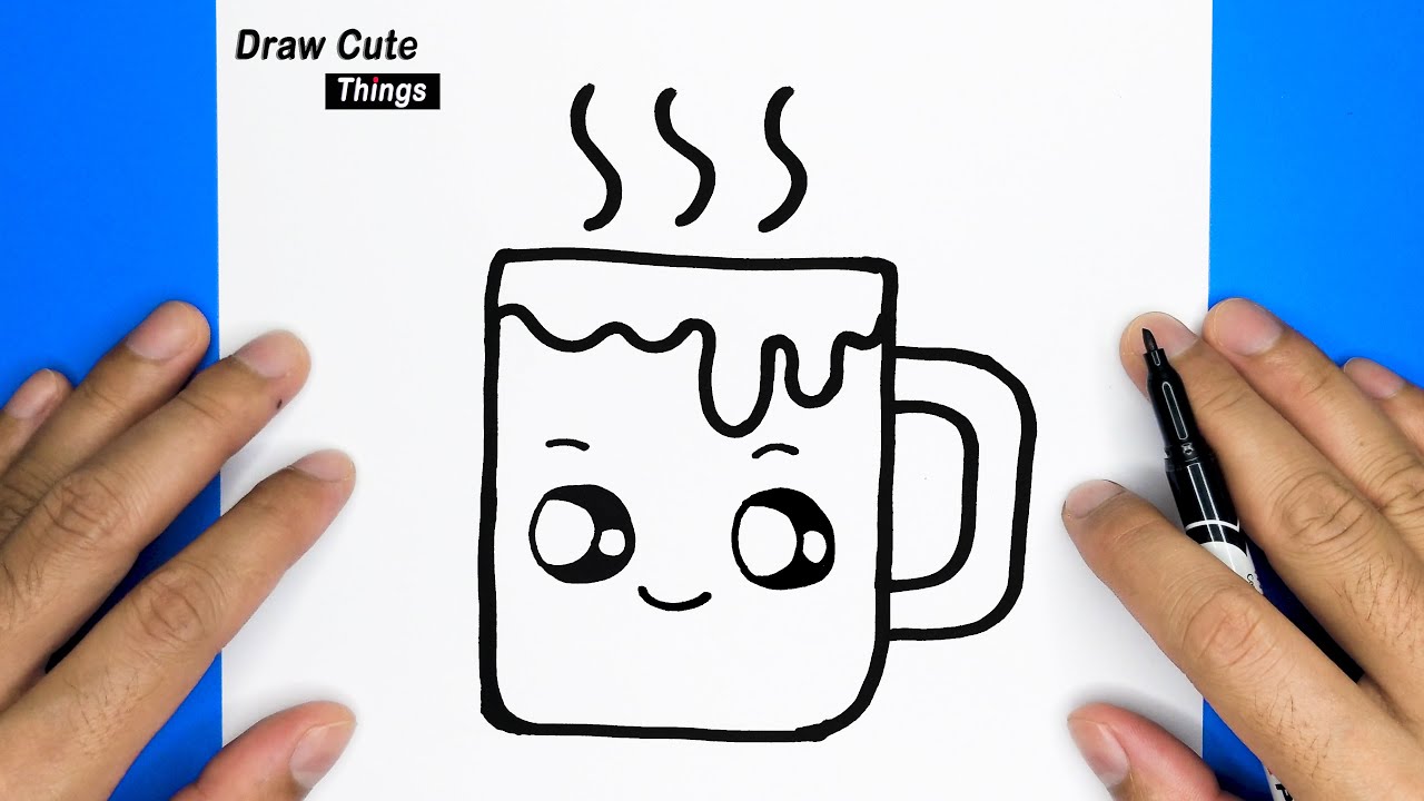 How To Draw Cute Drink Hot Chocolate Easy Drawing Step By Step Draw Cute Things Youtube