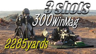 300win mag, 3 shots, 2285 yards