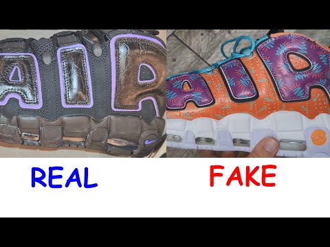 Nike Air Uptempo real vs fake. How to spot original Nike Air More Uptempo  sneakers - YouTube
