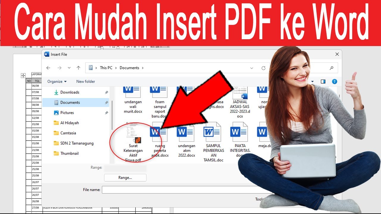 cara memasukkan file pdf ke word 2007, 2010, 2013, 2016, dan 2016 YouTube