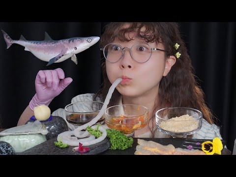 Sturgeon's spine Mukbang 🦈 eating show