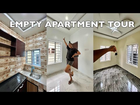 My Lagos empty apartment tour🥹💐 | my 1st adult apartment 🤍😩🫶🏾