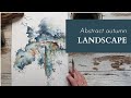 Autumn Landscape in abstract Watercolor (timelapse)