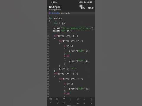 Number pattern program ||c programming ||#shorts #coding - YouTube