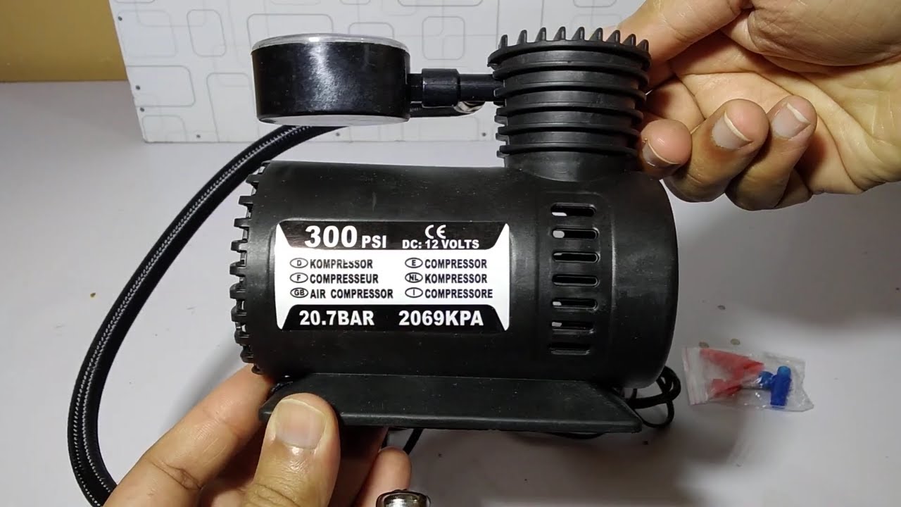 12 Volt 300psi Electric Air Compressor Unboxing and Checking 