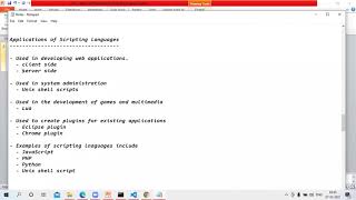 JavaScript   Applications of Scripting Languages