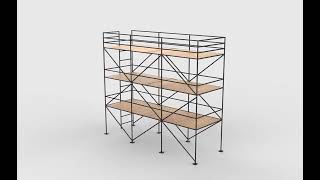 Details construction scaffolding 03 360 animation Update