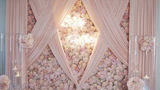 DIY Elegant blush Floral Backdrop