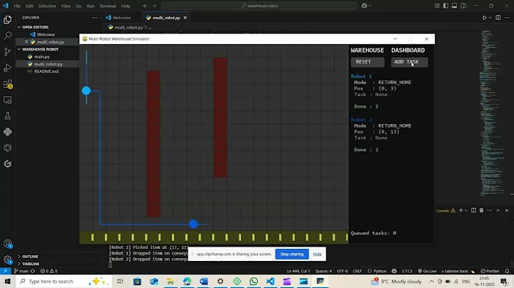AI Robotics Project: Multi-Robot Task Allocation, Dynamic Routing & Conveyor Logic