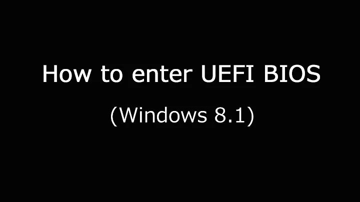 How to enter UEFI BIOS (Windows8.1)