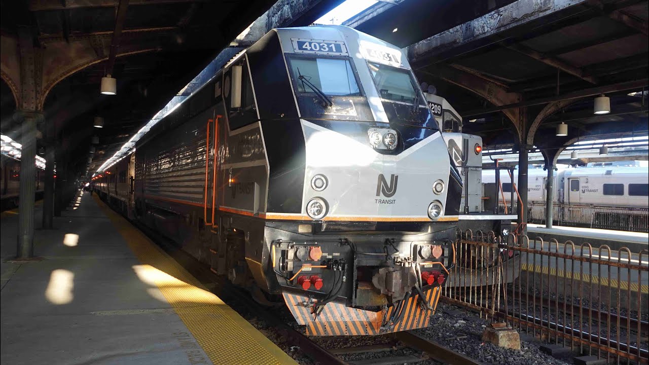 OnBoard MOBO Train 1009 w/ Alstom PL42AC 4031 Leading from Hoboken