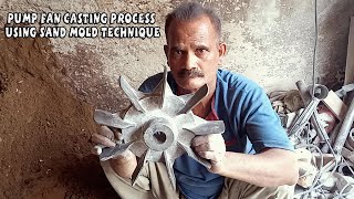 Pump fan Casting Process Using Sand Mold Technique/Aluminum fan casting