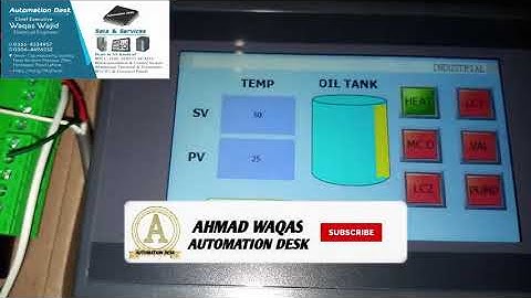 OIL TANK LEVEL TEMPERATURE &LEVEL CONTROL by plc#tank#level