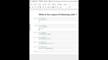 Python Quiz | Day 2 | What is the output of following code ?