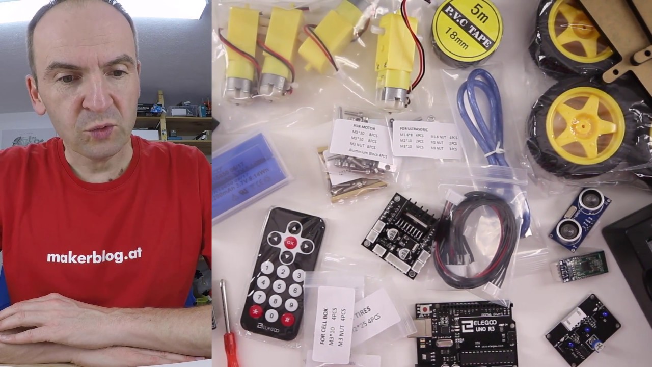 Elegoo Robot Car Kit V3.0 - Unboxing und Vorstellung des Inhalts - YouTube