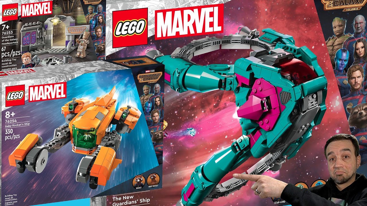LEGO Marvel Guardians of the Galaxy Vol. 3 sets revealed! Bowie, Baby  Rocket, tiny HQ! - YouTube