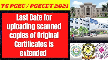 TS PGEC/TS PGECET 2021 last date is extended for online registration and certificates uploading