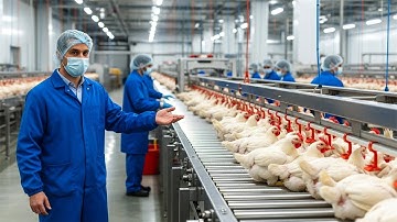 Inside the Automated Chicken Factory – (Full Process) Industrial Poultry Production